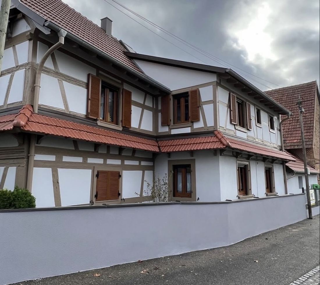 Maison à colombages à Stattmatten après ravalement de façade