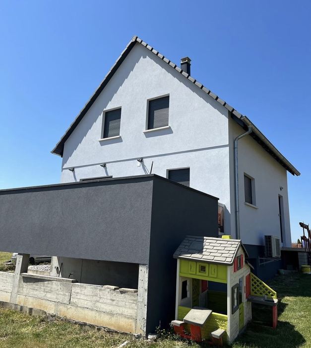 Crépi sur maison neuve, Wittersheim : après travaux