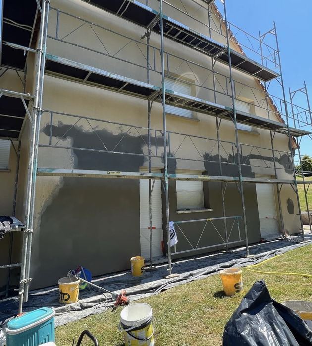 Ravalement et crépi, Zinswiller : pendant travaux